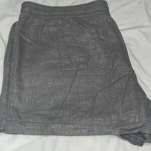 Grey metallic shorts